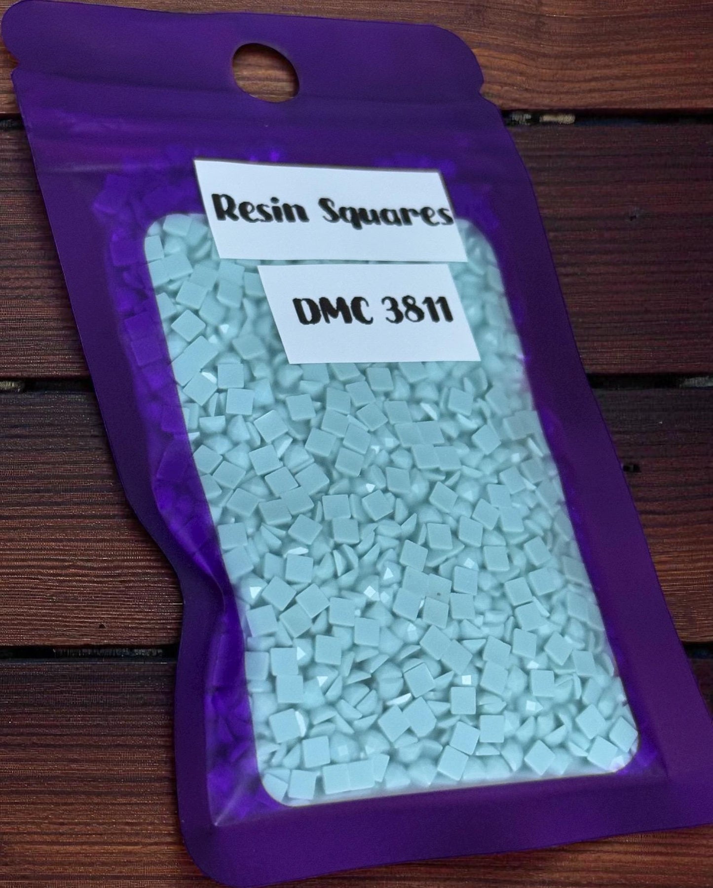 DMC 3811 Light Turquoise Blue Resin Square Drills