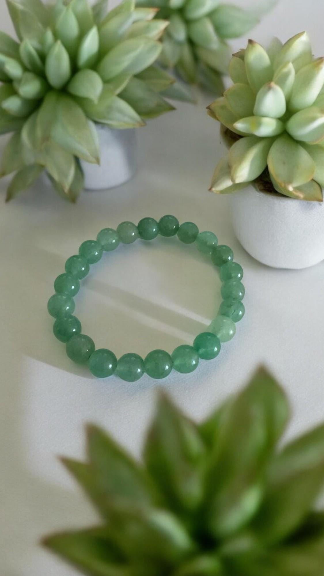 Natural Green Aventurine Beaded Bracelet