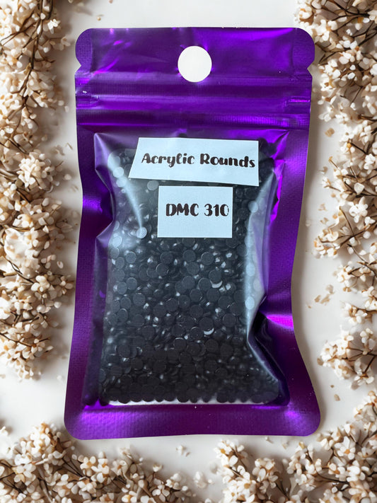 DMC 310 Schwarz Acryl Rund